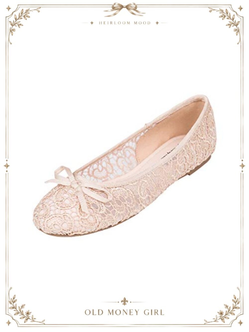 Feversole Womens Lace Crochet Ballet Flats Round Toe Slip On Comfy Wedding Shoes